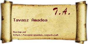 Tavasz Amadea névjegykártya